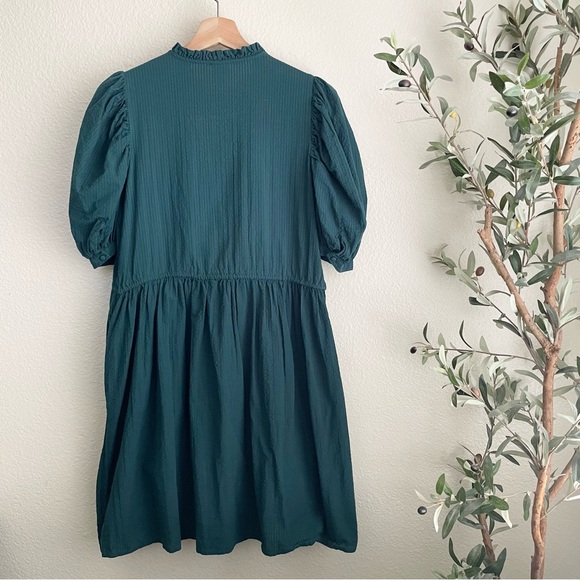A New Day Puff Sleeve Dress Women’s Size S in Green - Picture 7 of 7